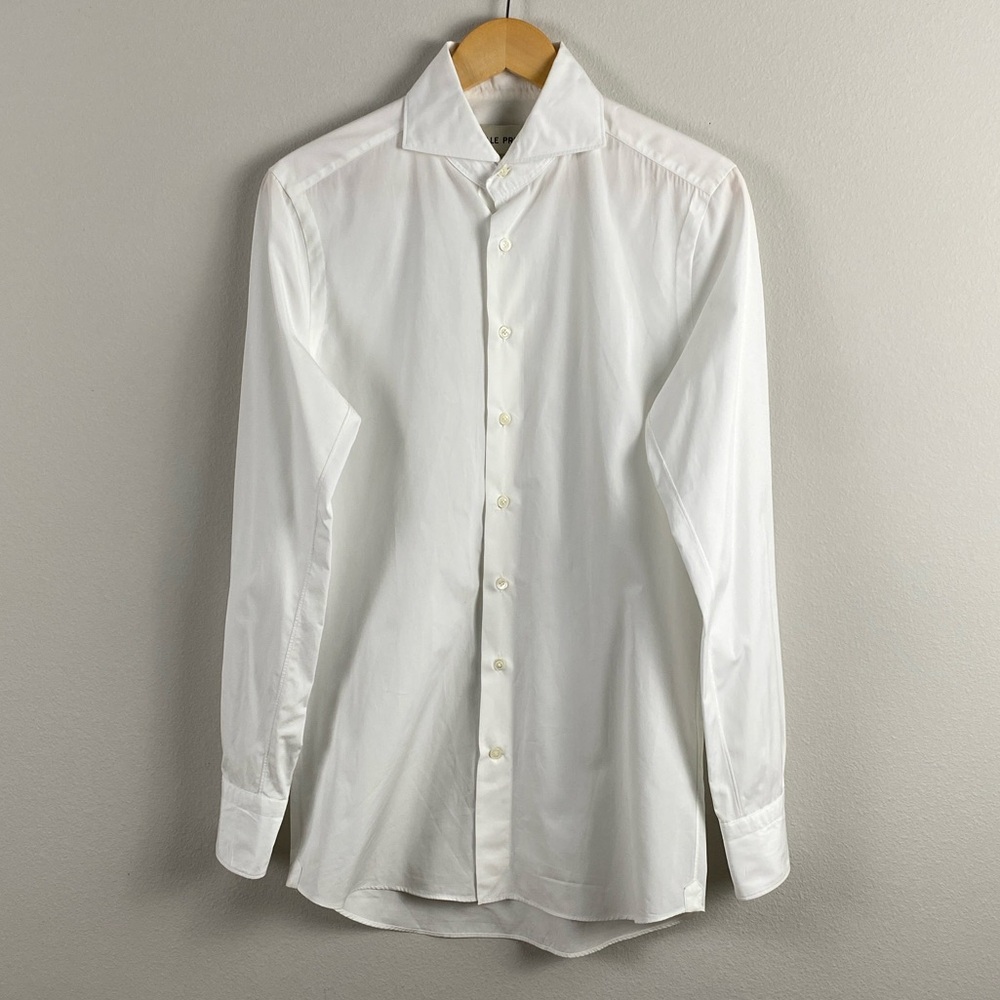 Salle Privee Evron Poplin Dress Shirt | Slim Fit, Cutaway Collar | White